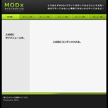 画面キャプチャ・MODxサンプルサイト